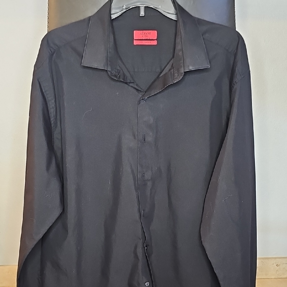 Black Long Sleeve Button-Up Shirt